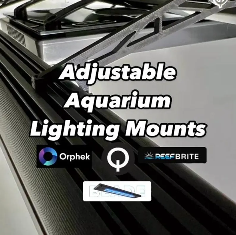 Adjustable aquarium lighting mounts